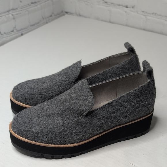 NWOT Eileen Fisher Ells Mohair Platform Loafers - Picture 3 of 7